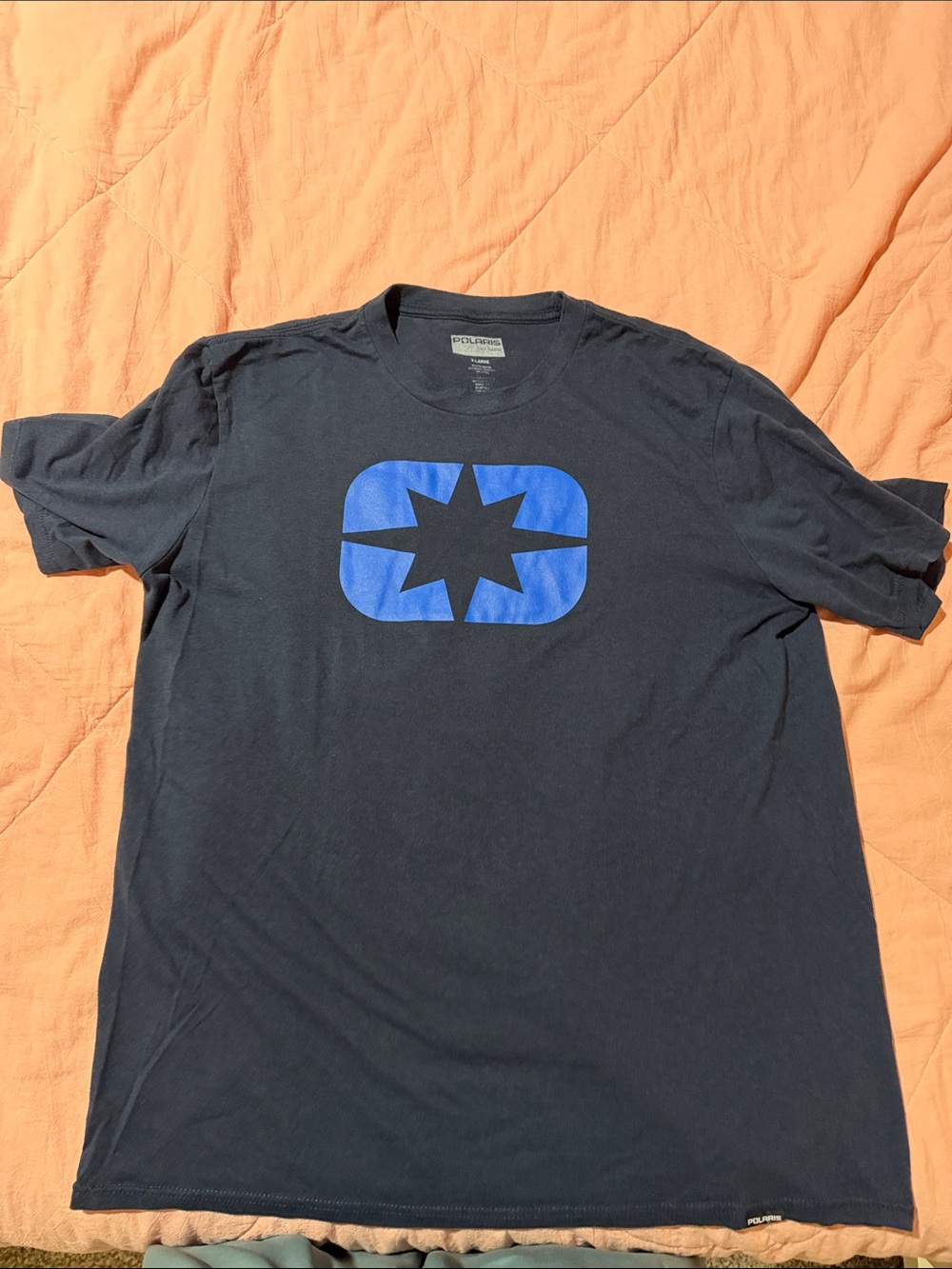 Men's Black Short-Sleeve Tee with Blue Star Logo - Volcom